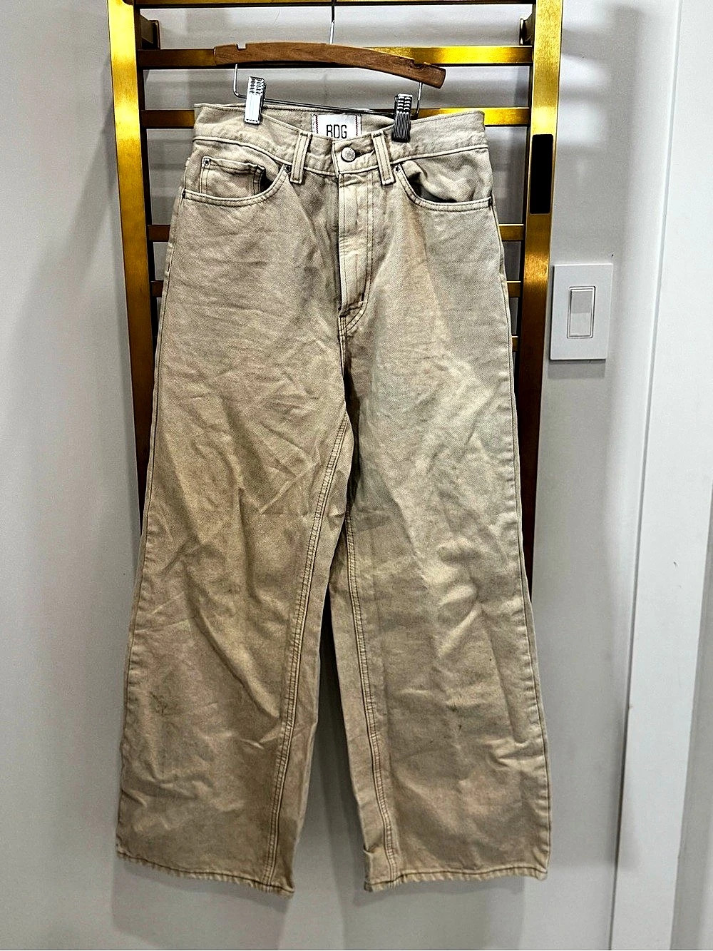 BDG High & Wide Jean Wide Leg Cotton Pants in Brown Size 27 Like New